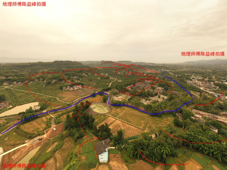 陈益峰乌龟下河重庆梁平区双桂堂风水地理格局分析