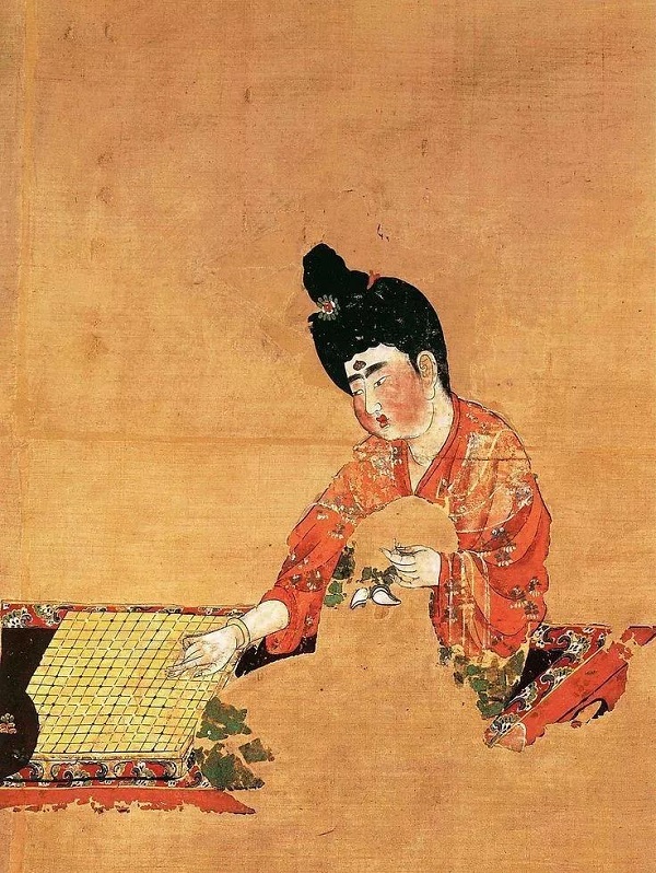 弈棋仕女图   阿斯塔那唐墓出土
