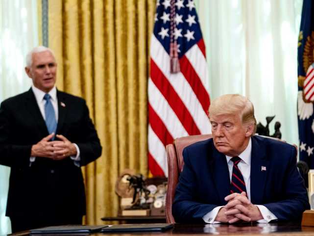 特朗普与彭斯（图源：外媒）