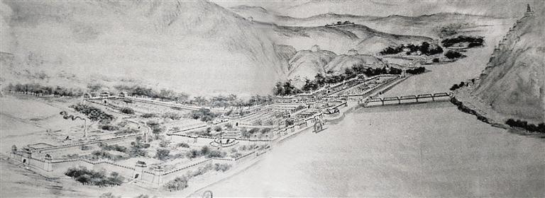 兰州城池鸟瞰图