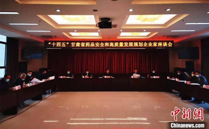 图为1月12日，甘肃省药品安全和高质量发展规划企业家座谈会现场。　史静静 摄