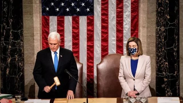 彭斯确认拜登获胜（图源：外媒）