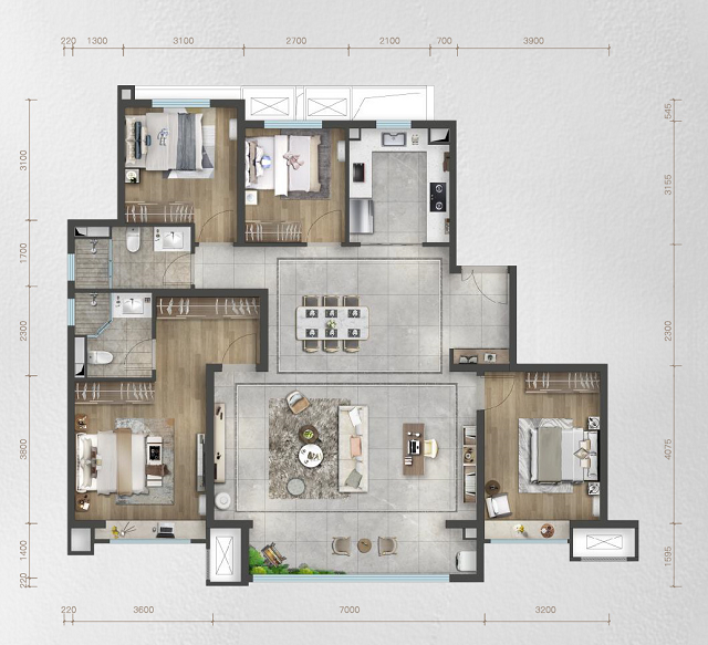 龙湖·天境 174m户型图