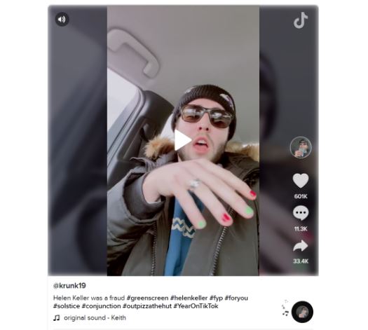 图片来源于TikTok，转引自《新闻周刊》。