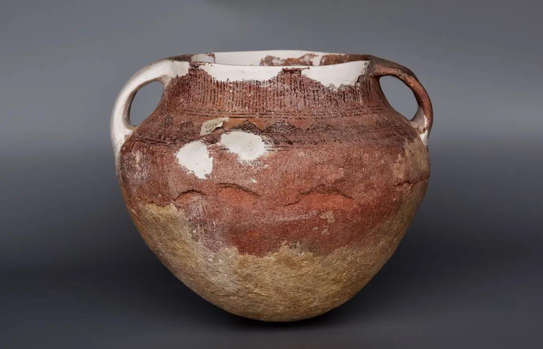新石器 · 沙井文化圆底红陶罐 三级文物