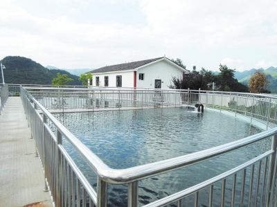 桑柘镇自来水厂，水处理能力为2000m³。设计供水人口为1.41万人。