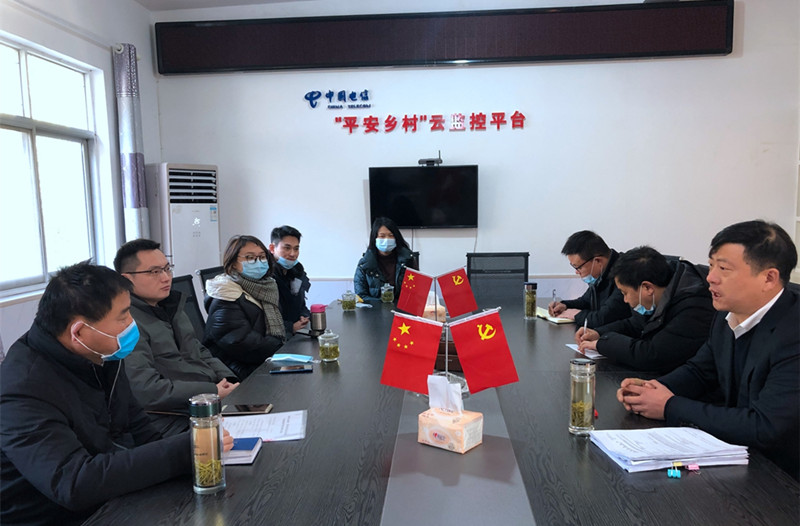 图为市茶叶发展中心等相关部门负责人来杨头村共商茶产业发展。