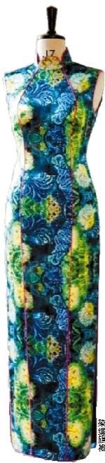 染缬旗袍 掌上兰州&middot;兰州晨报首席记者 田蹊 摄