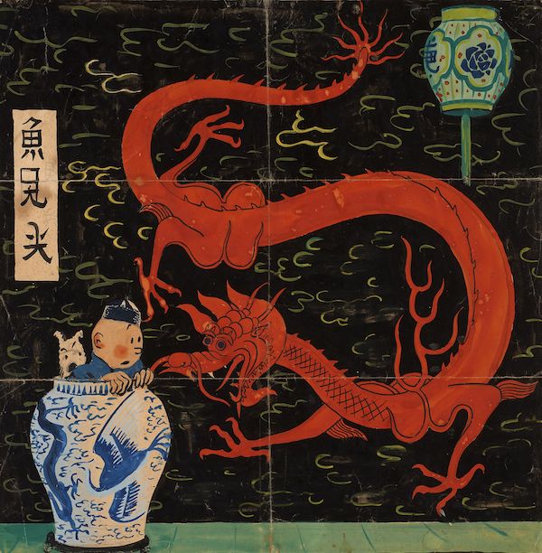 这幅《丁丁历险记》封面创造了漫画艺术作品的世界纪录