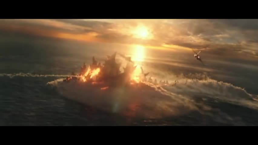 金刚VS哥斯拉海上决斗，好莱坞两大猛兽打架震撼来袭