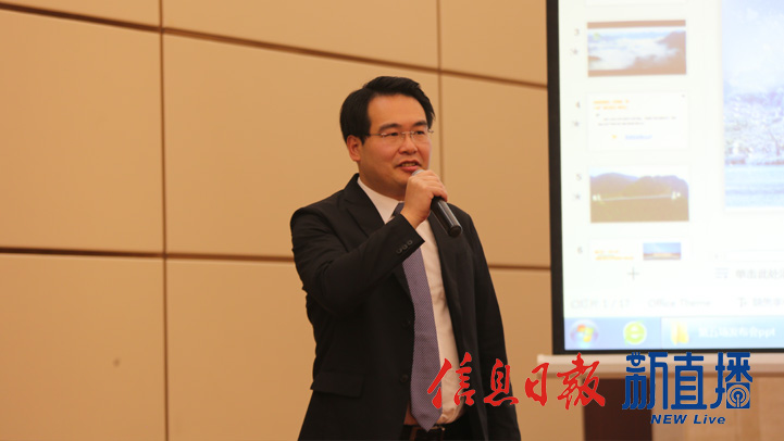 赣州市安远县委副书记、三百山创5A办主任李俊锐（文颖 摄）