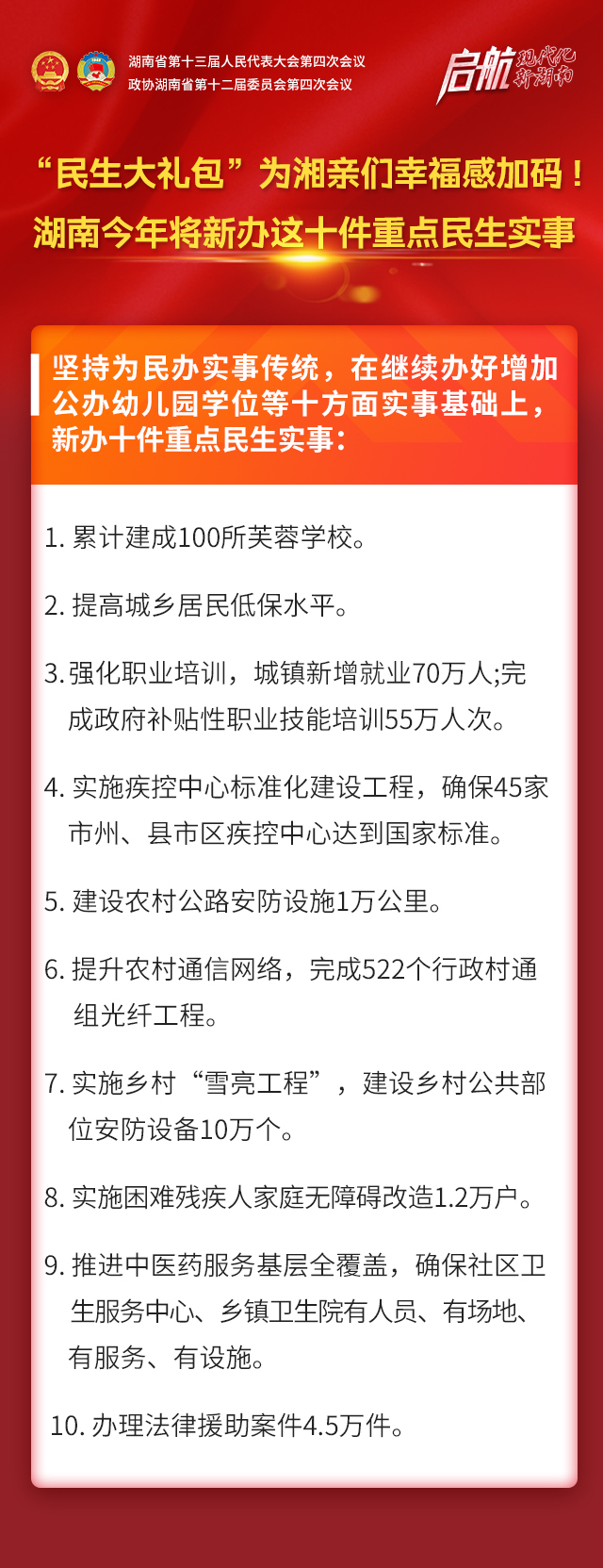 民生大礼包 21湖南今年将新办这十件重点民生实事 凤凰网