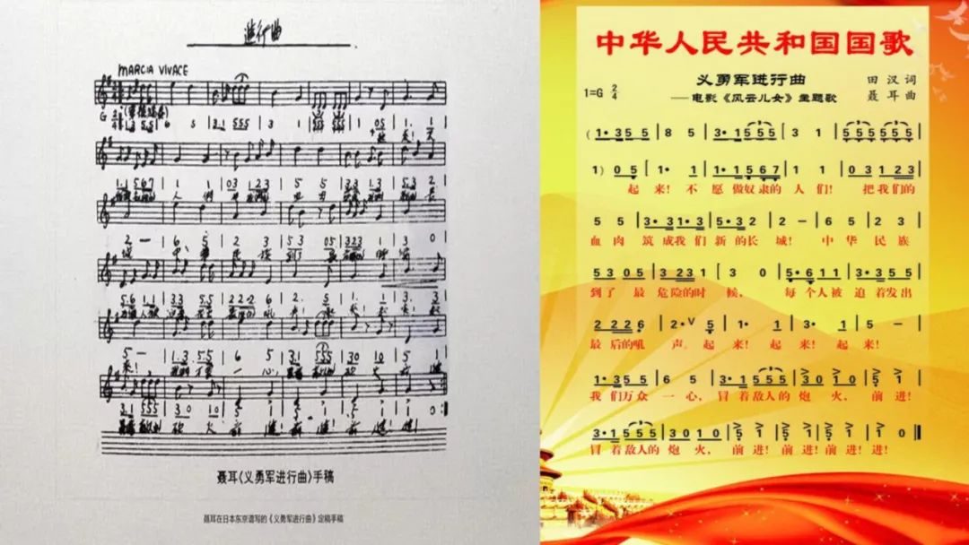 《義勇軍進行曲》(現《中華人民共和國國歌》),這首中國人民的戰歌,是