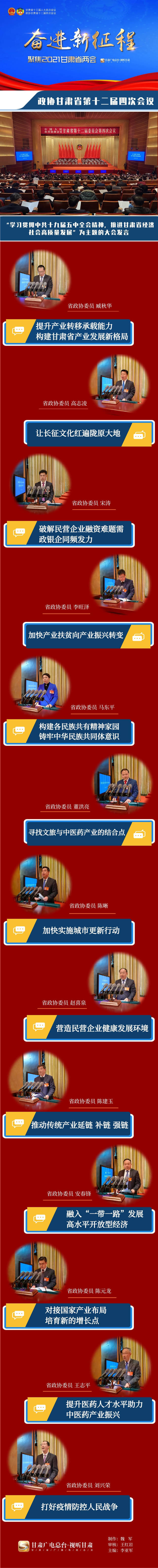 图解丨甘肃“两会” 政协委员这么说！