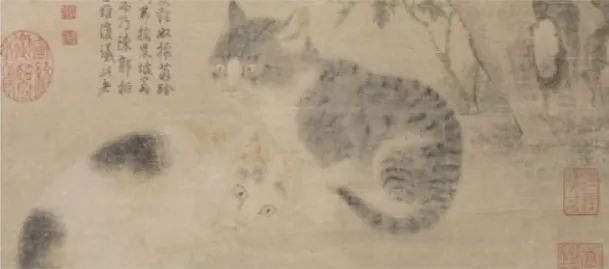 ▲明 朱瞻基 花下狸奴图