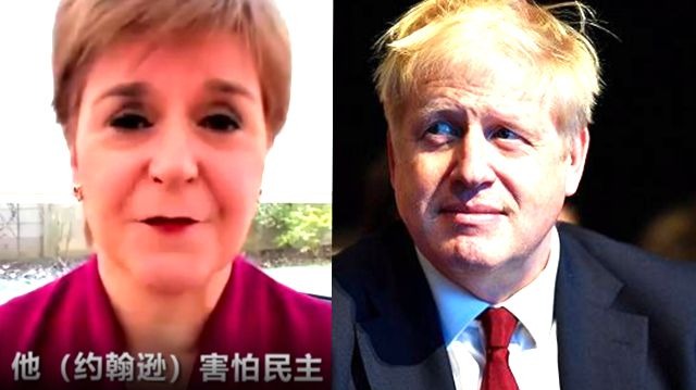 苏格兰首席大臣：约翰逊害怕民主 将推动第二次独立公投