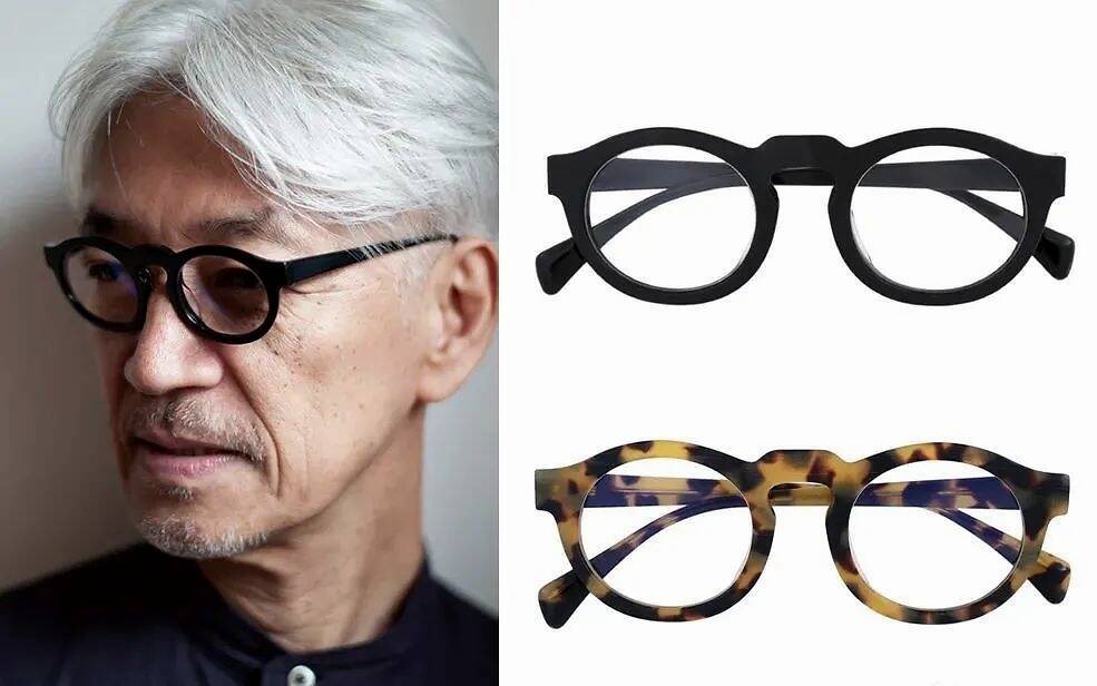 之前,坂本龙一还曾和美国复古眼镜品牌oliver peoples推出过合作款,为