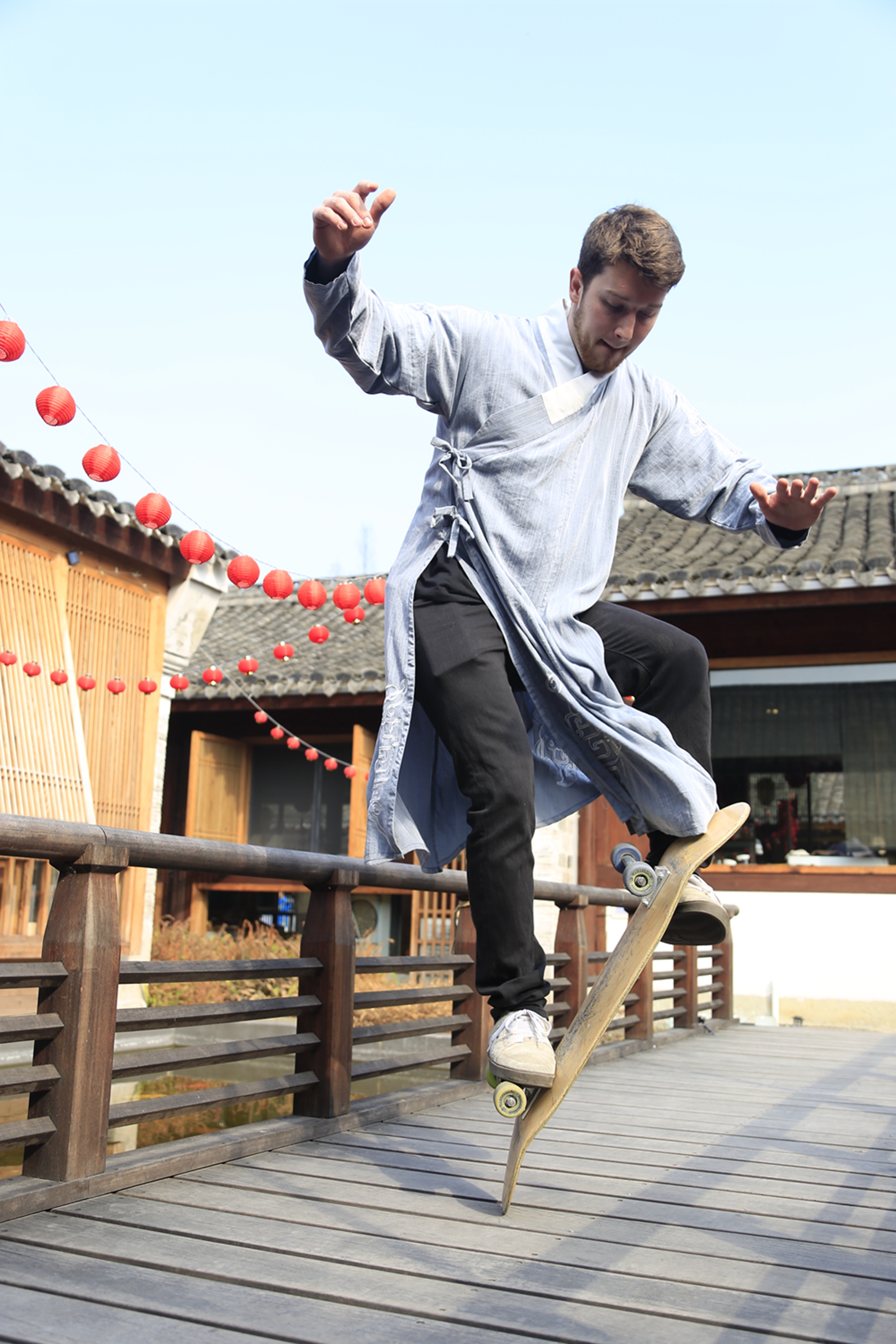 滑板外教春节忙慈城体验中国年