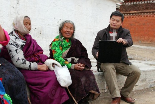 李文跃在藏区写生