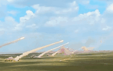 火箭军导弹旅硬核拜年：6辆导弹车做背景 东风快递万箭齐发