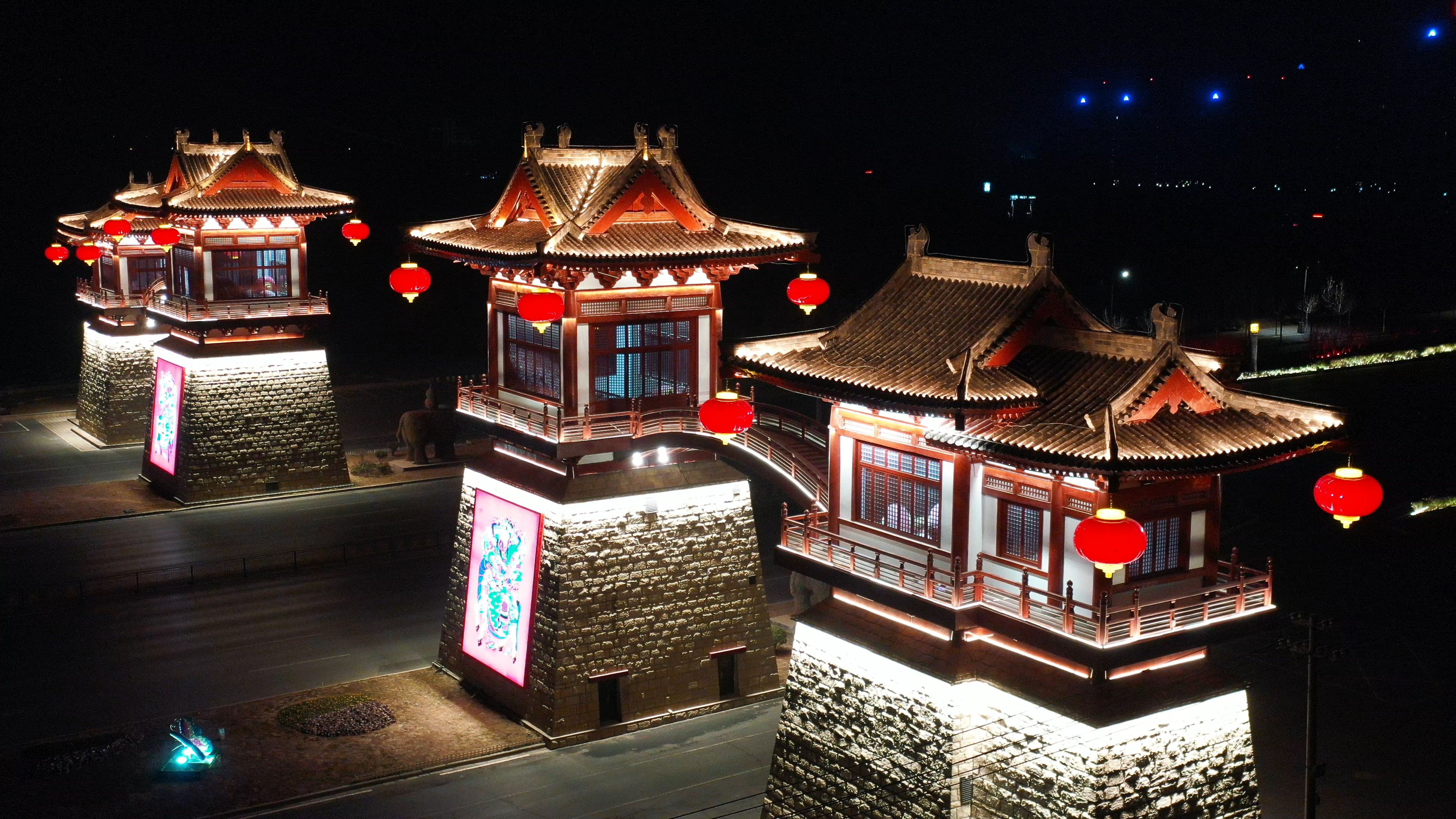 惊艳开封市一体化示范区点亮夜景喜迎新春