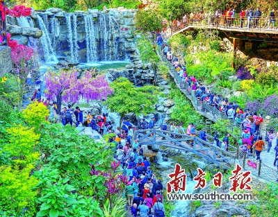 春节假期，广东文旅消费表现抢眼。图为清远古龙峡景区。南方日报记者 吴伟洪 摄