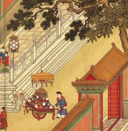 图为《宪宗元宵行乐图卷》（局部）