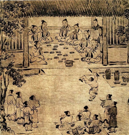 图为陆治《元夜宴集图》