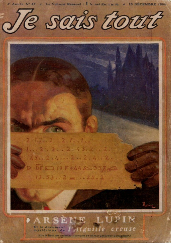 1906年12月《我全知道》杂志封面页，登载《亚森·罗平与“空针”的神秘文件》