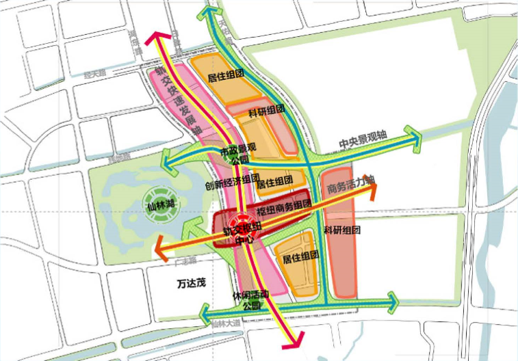 仙林湖以东片区规划出炉仙林苏宁广场火热建设中