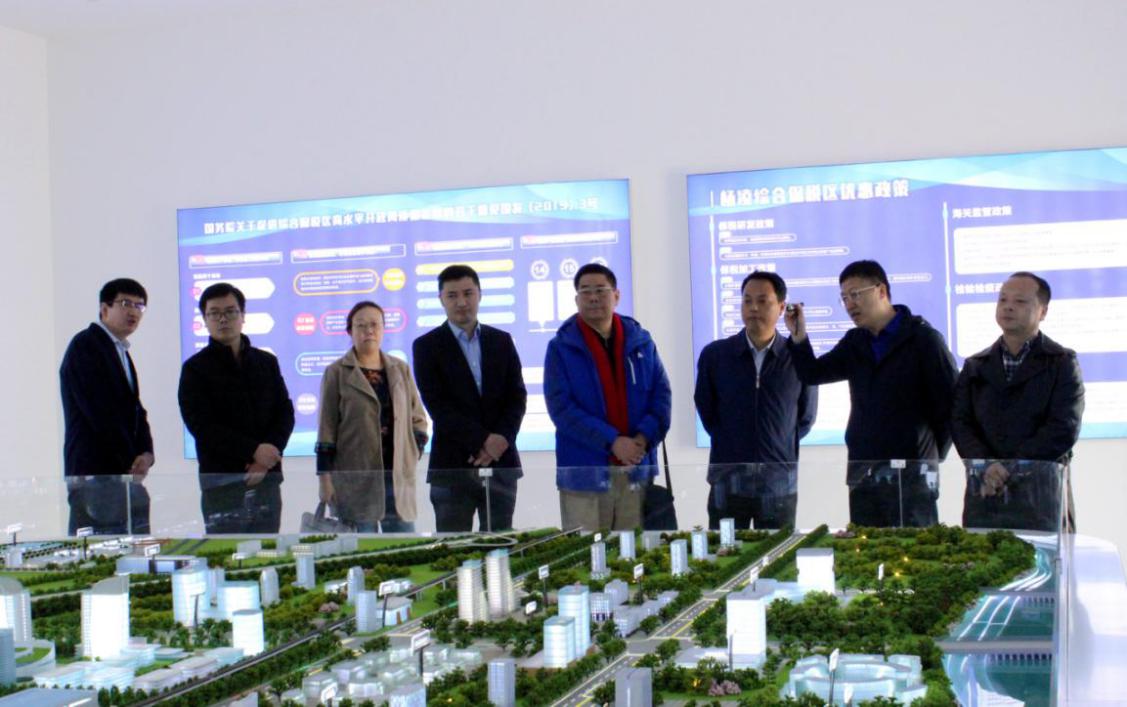 代表团考察杨凌综合保税区座谈会上,雷宁,刘红刚,王琦,王木火先后介绍