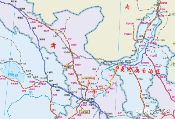 甘肃铁路网高清图图片