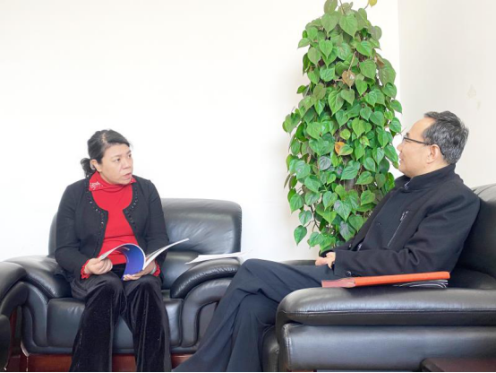 金恩孔与马东平委员沟通交流征求意见建议