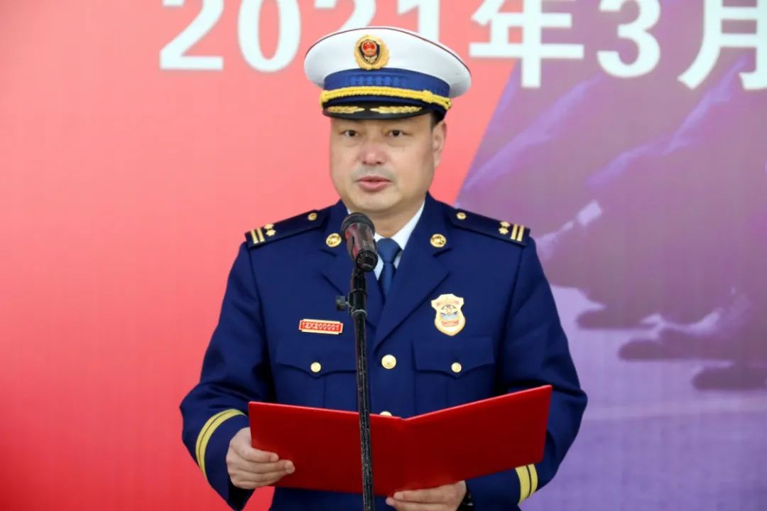 琅琊大队二级消防士叶旭荣获优秀队列标兵.