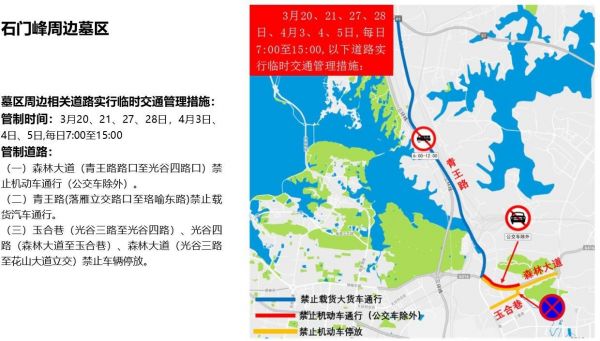 日,4月3日,4日,5日,每日7:00至15:00,光谷墓区周边将实施临时交通管制