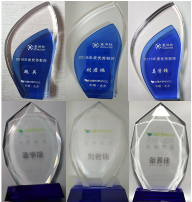 支部党员获得“优秀教师”奖杯