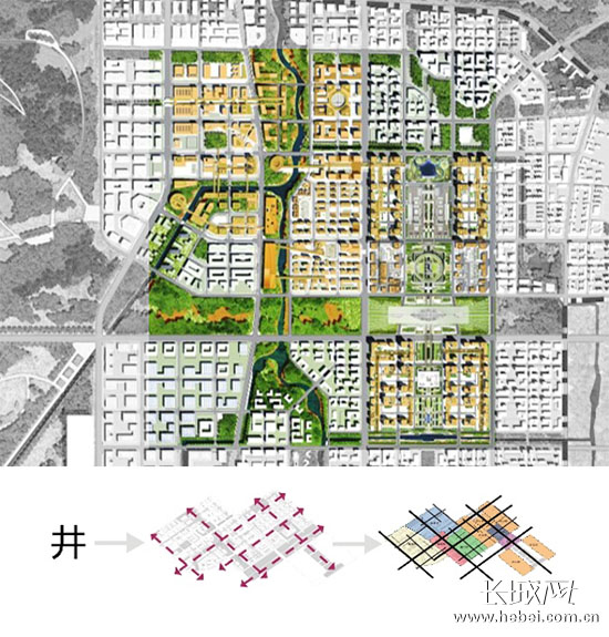 “井廊”空间形态平面图。