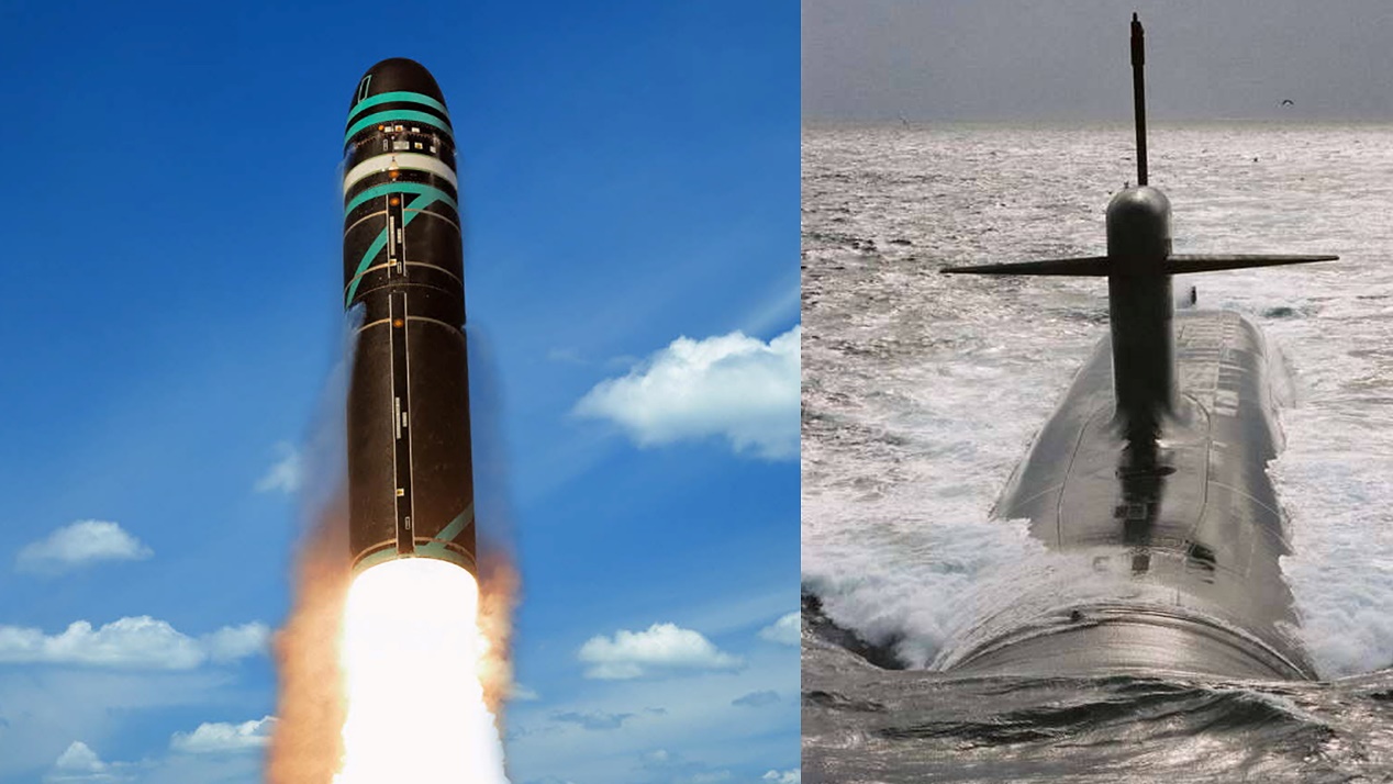 “凯旋”级战略导弹核潜艇是法国核力量的核心装备，该潜艇配备了M-51潜射弹道导弹。