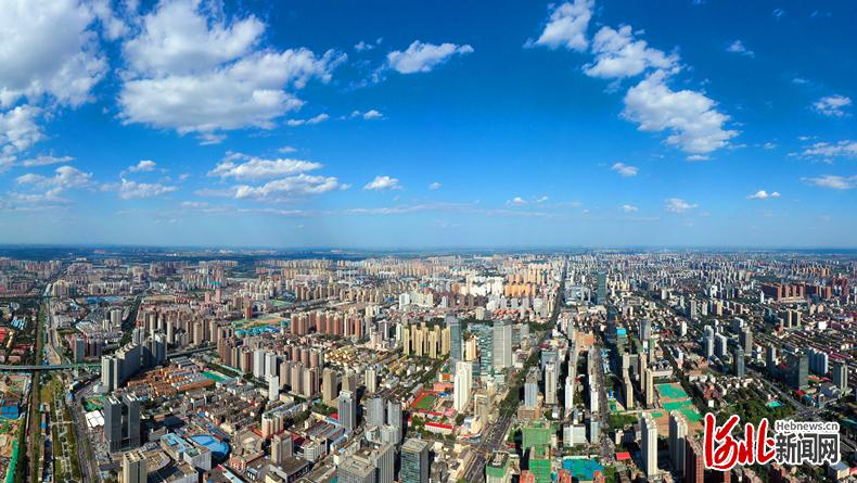 近日航拍的石家庄市市区. 河北日报记者史晟全摄