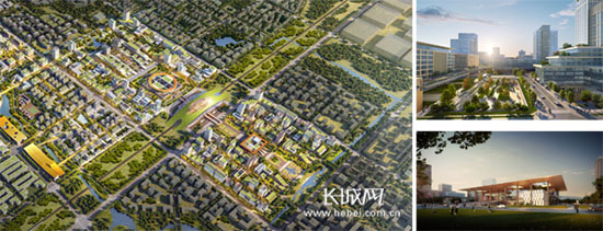 永清北站轴线片区效果图。