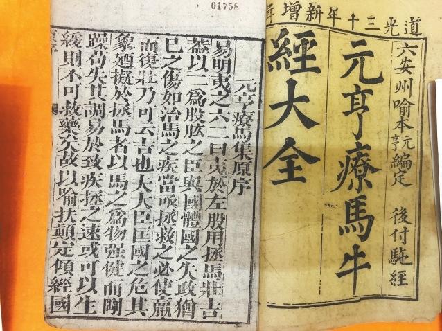 兽医行业最早的教科书《元亨疗马集》