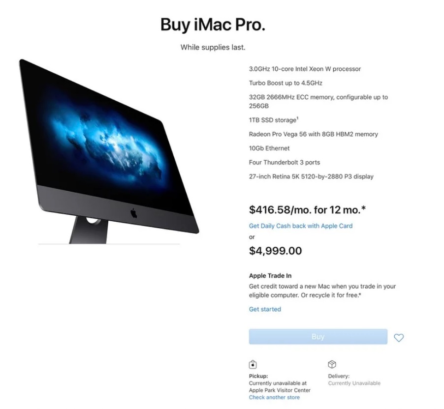 iMac Pro 已停产 数量有限 售完即止