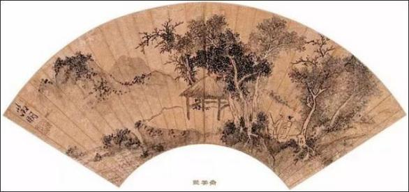 图5，明代扇面 图6，明代扇面