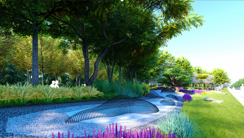 蓝天三路林带公园概念设计图