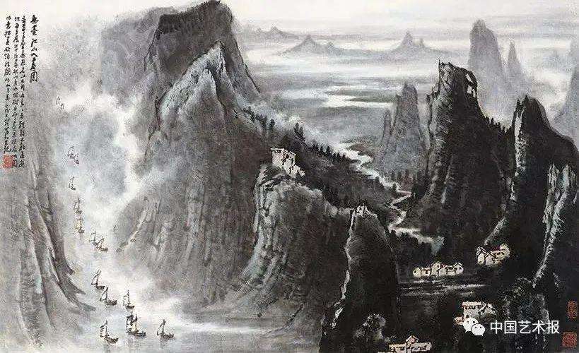 图4,《无尽江山入画图》现代李可染