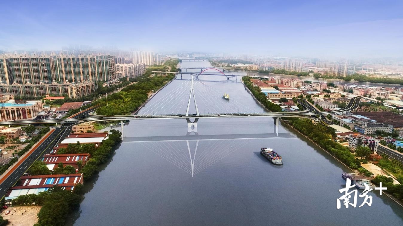 广佛大桥效果图 来源:广佛大桥建设方案