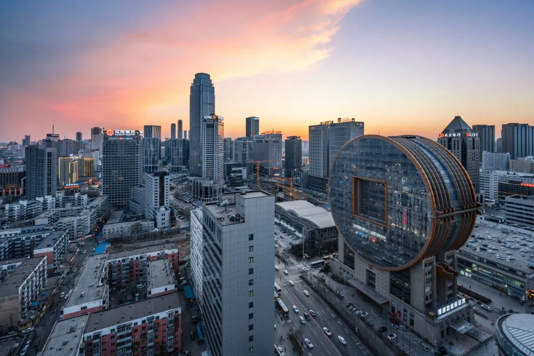 △傍晚时分，沈阳城市上空/图虫