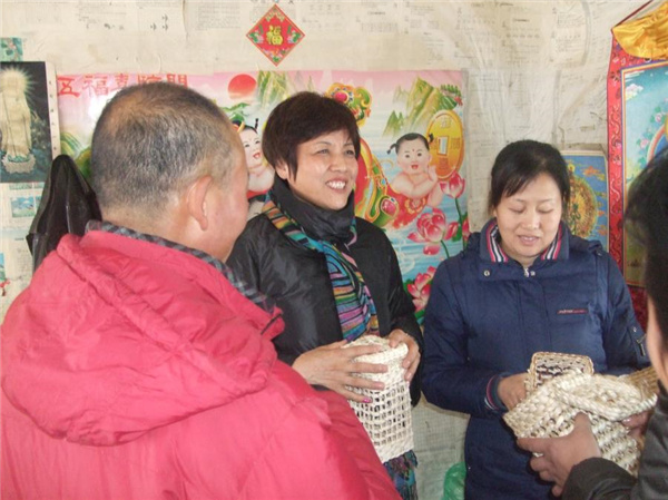 2009年王丽文到农民家培训