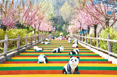 装扮一新的阿姑泉牡丹苑景区