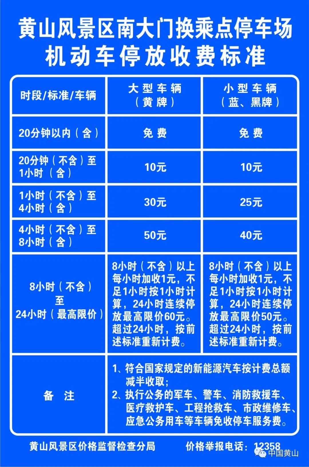 距离高速环岛3000米)备注:以上停车场收费标准均经物价主管部门核定